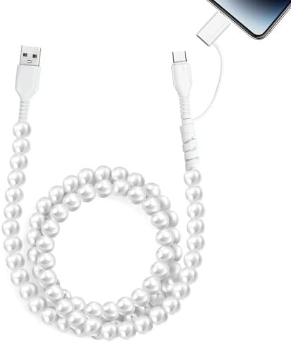 Aolcev USB C Cable 66W 2 in 1 Multi USB to USB C Fast Charging Cable 3.3FT Cute Beaded Phone Char... | Amazon (US)