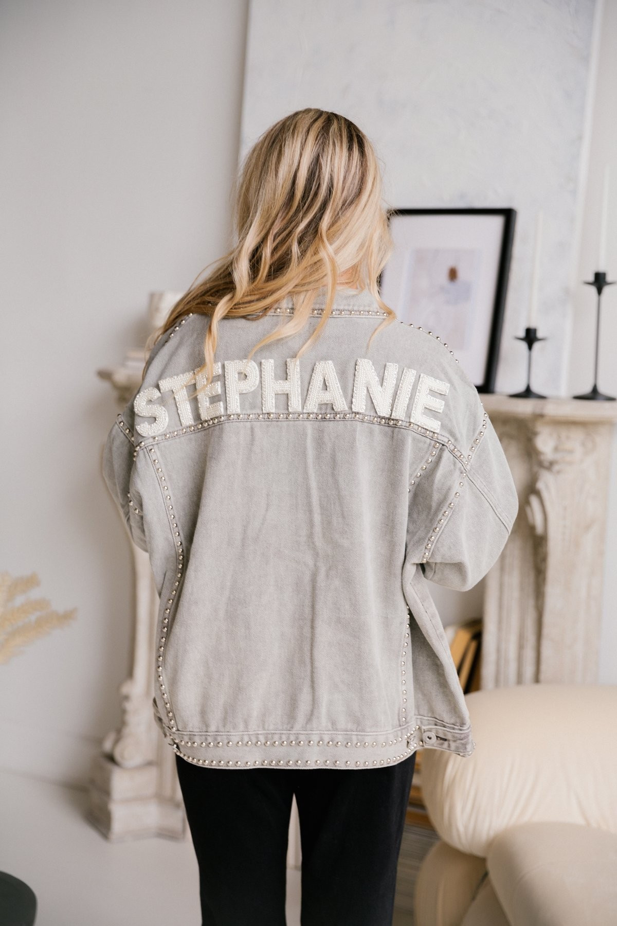 JM CUSTOM STUDDED DENIM JACKET | Judith March