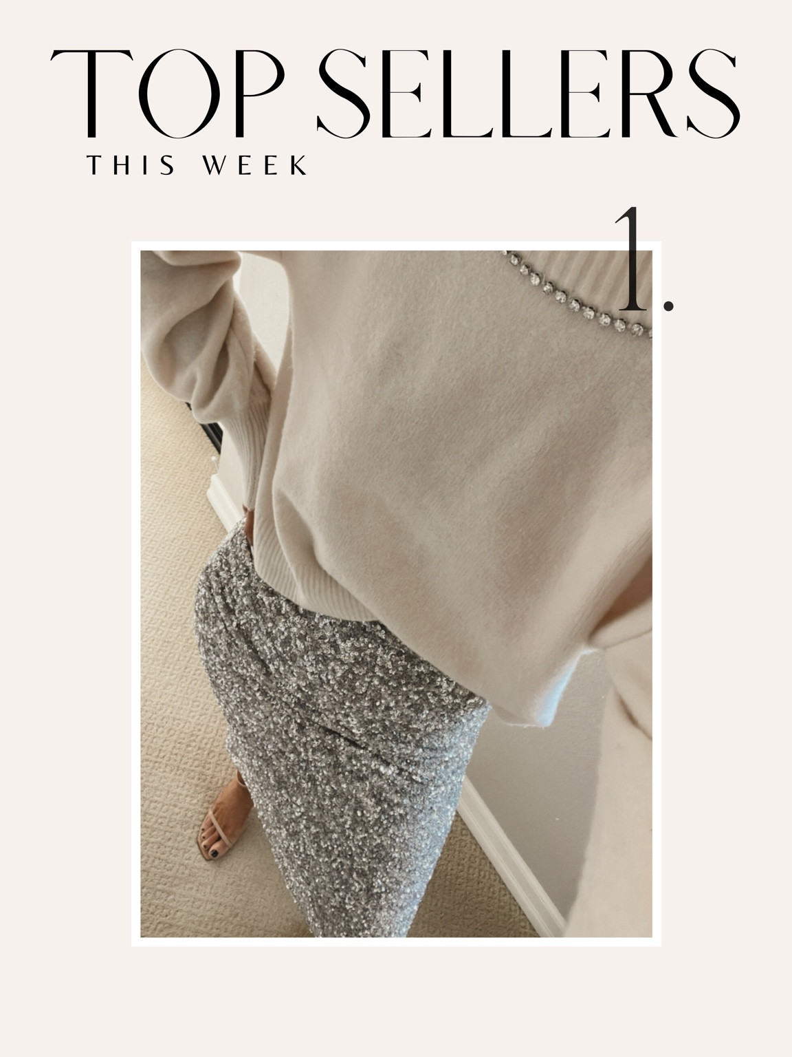 This week top seller! Sequined skirt. I’m just shy of 5’7 wearing the size XS, StylinByAylin 

#LTKunder100 #LTKSeasonal