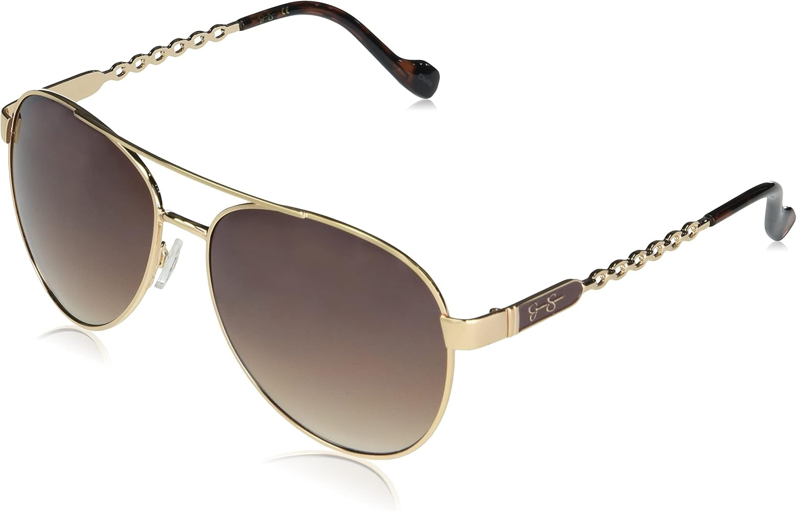 Jessica Simpson Women's J5702 Elegant Metal Aviator Pilot Sunglasses with UV400 Protection | Amazon (US)