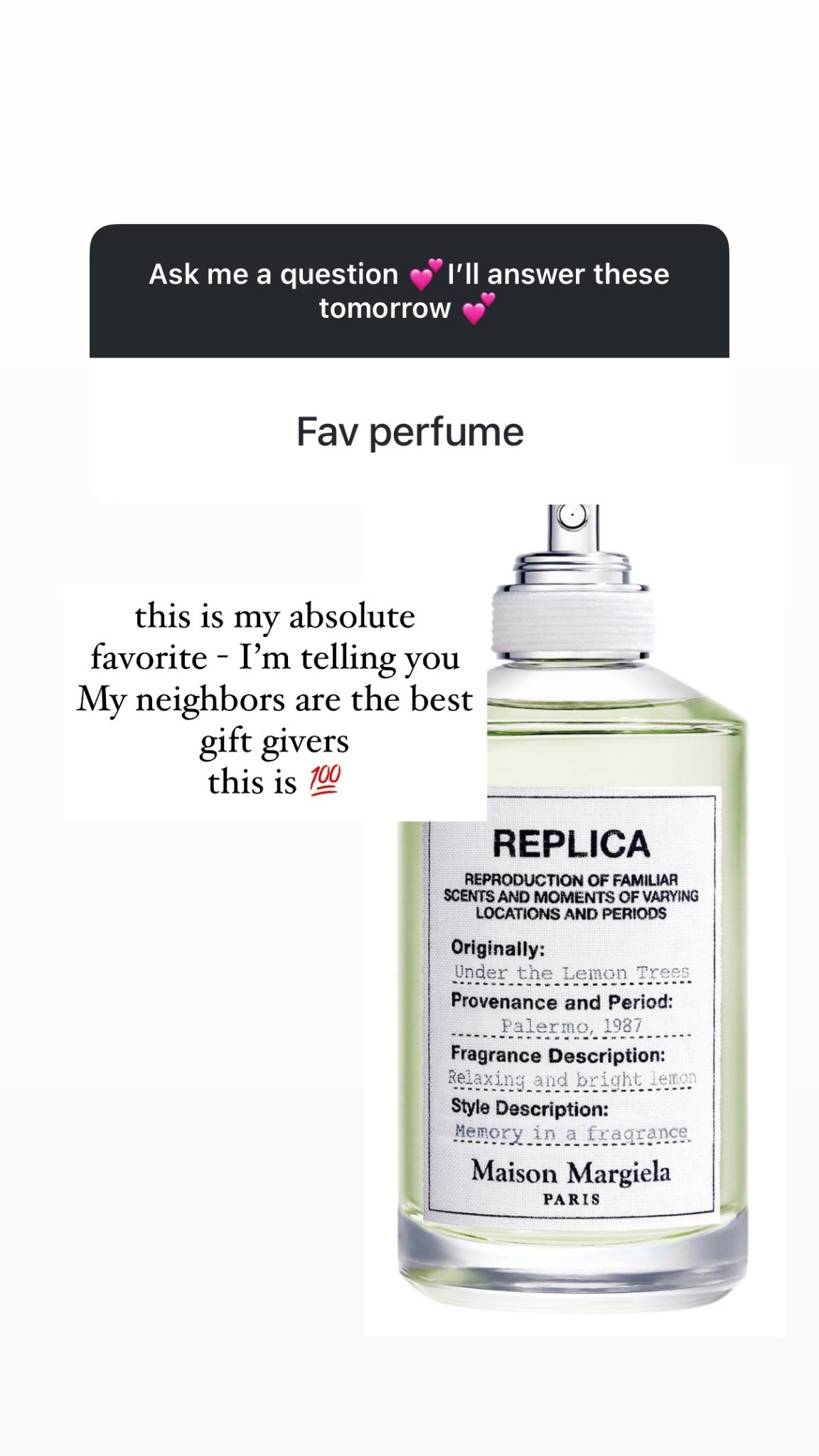 Favorite perfume from replica 💕
