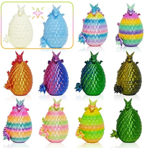 12PCS 3D Printed Easter Eggs with Dragons Inside, Easter Surprise Dragon Eggs, 3D Printed Animals, Easter Basket Stuffers,Fidget Toys Gifts | Amazon (US)