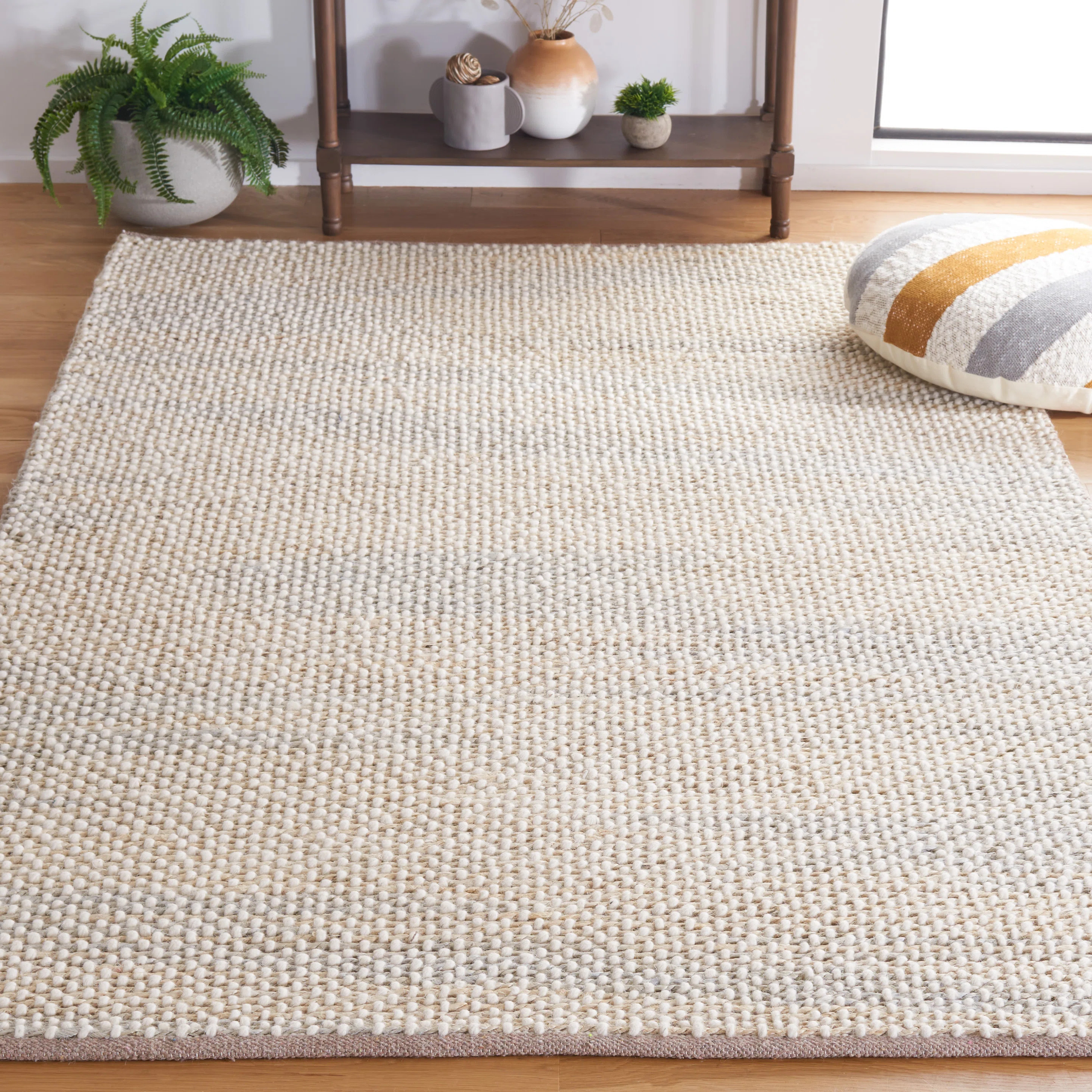 Charvik Handmade Area Rug in Natural/Light Gray | Wayfair North America