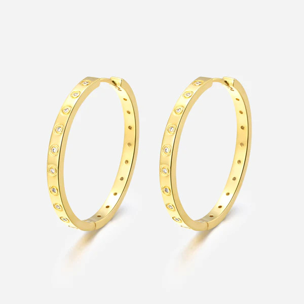 Dovie Crystal Hoop Earrings | Victoria Emerson