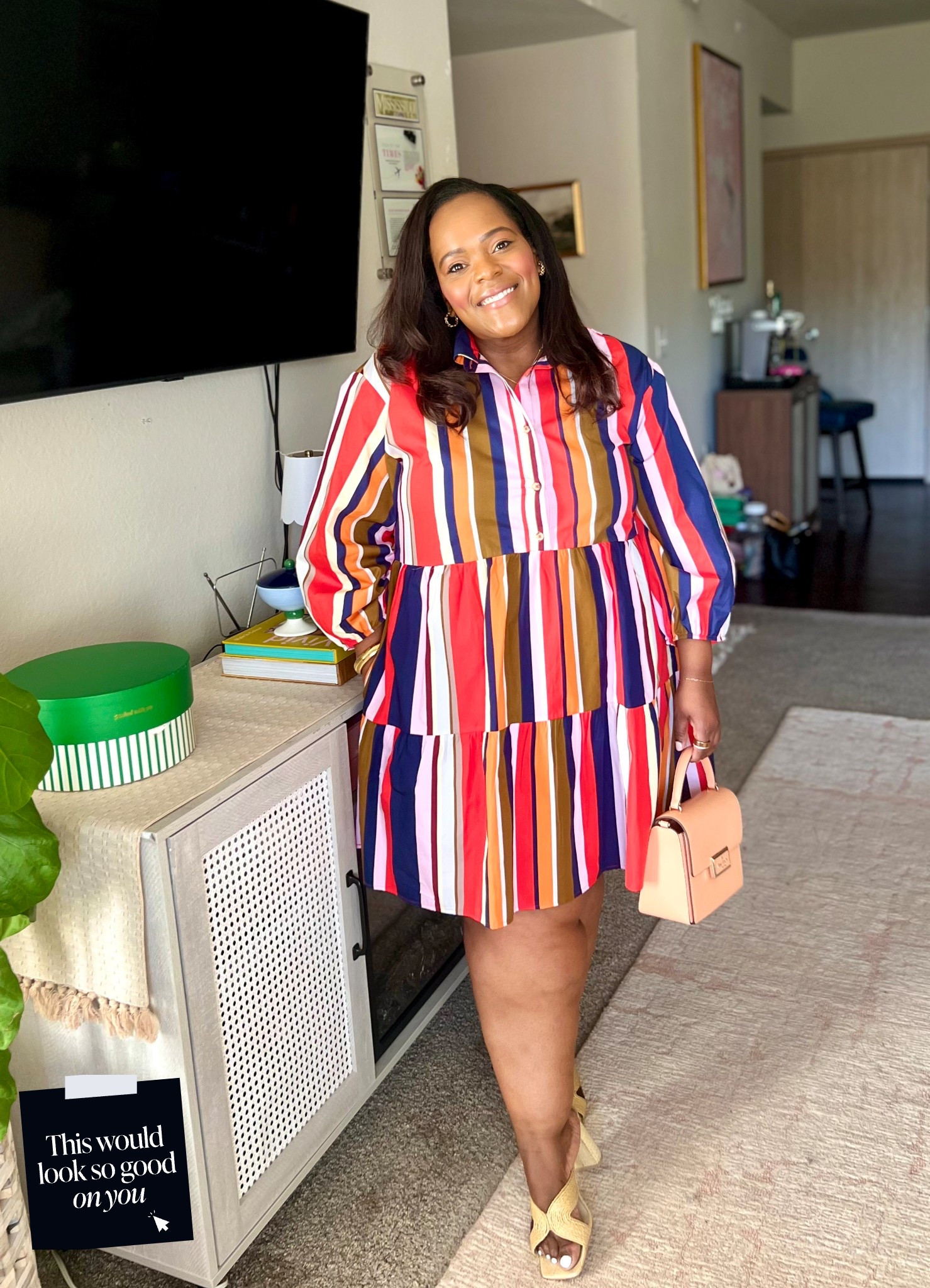 Love these colorful stripes on this Anthropologie shirtdress! Yes, it has pockets! 🤌🏽💛

#LTKPlusSize #LTKStyleTip #LTKMidsize