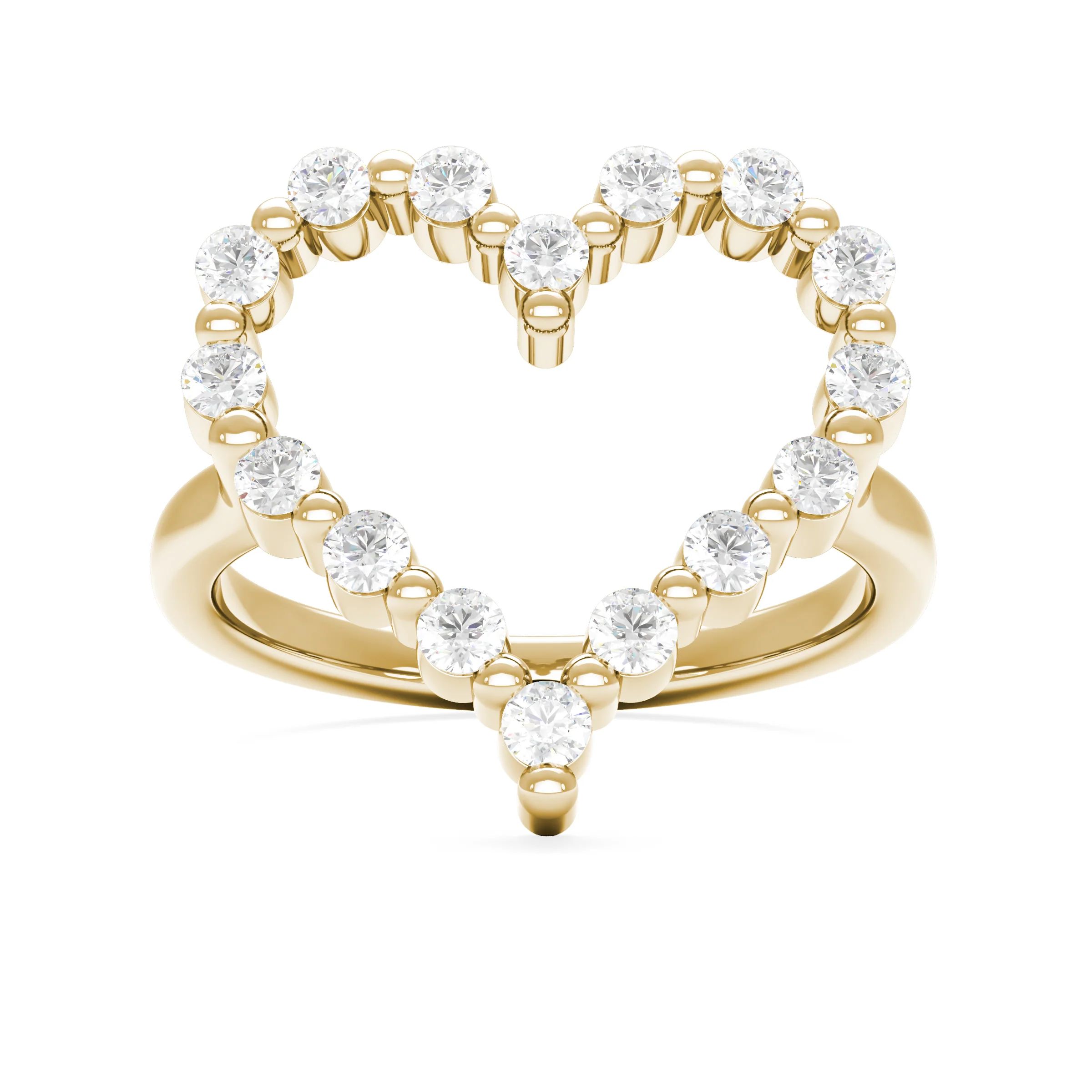 Little Posie Charlie Cloud® Floating Diamond Heart Ring 0.56 ctw | RW Fine Jewelry