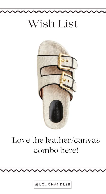 I am obsessed with these slides from J. Crew! I love how the leather and canvas go together 




Sandals
J.crew
Buckle sandals 
Summer shoes


#LTKStyleTip #LTKBeauty #LTKShoeCrush