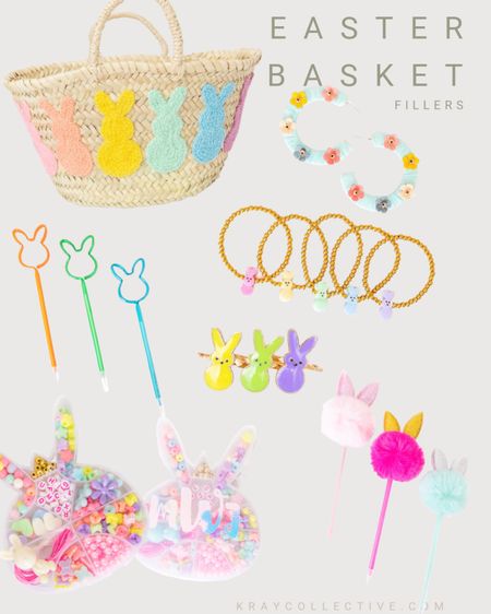 The cutest Easter Basket fillers for both your boys and your girls.  From fluffy pom pom bunny pens, to peep rings, custom bunny DIY bead boxes, peep bracelets, and Easter themed earrings.

Easter egg Fillers | Easter Basket ideas | Easter Basket fillers | Easter eggs | Easter gifts | easter favorites

#easterbaskets #easterbasketfiller #eastergifts #easter #bunnygifts

#LTKkids #LTKSeasonal #LTKGiftGuide