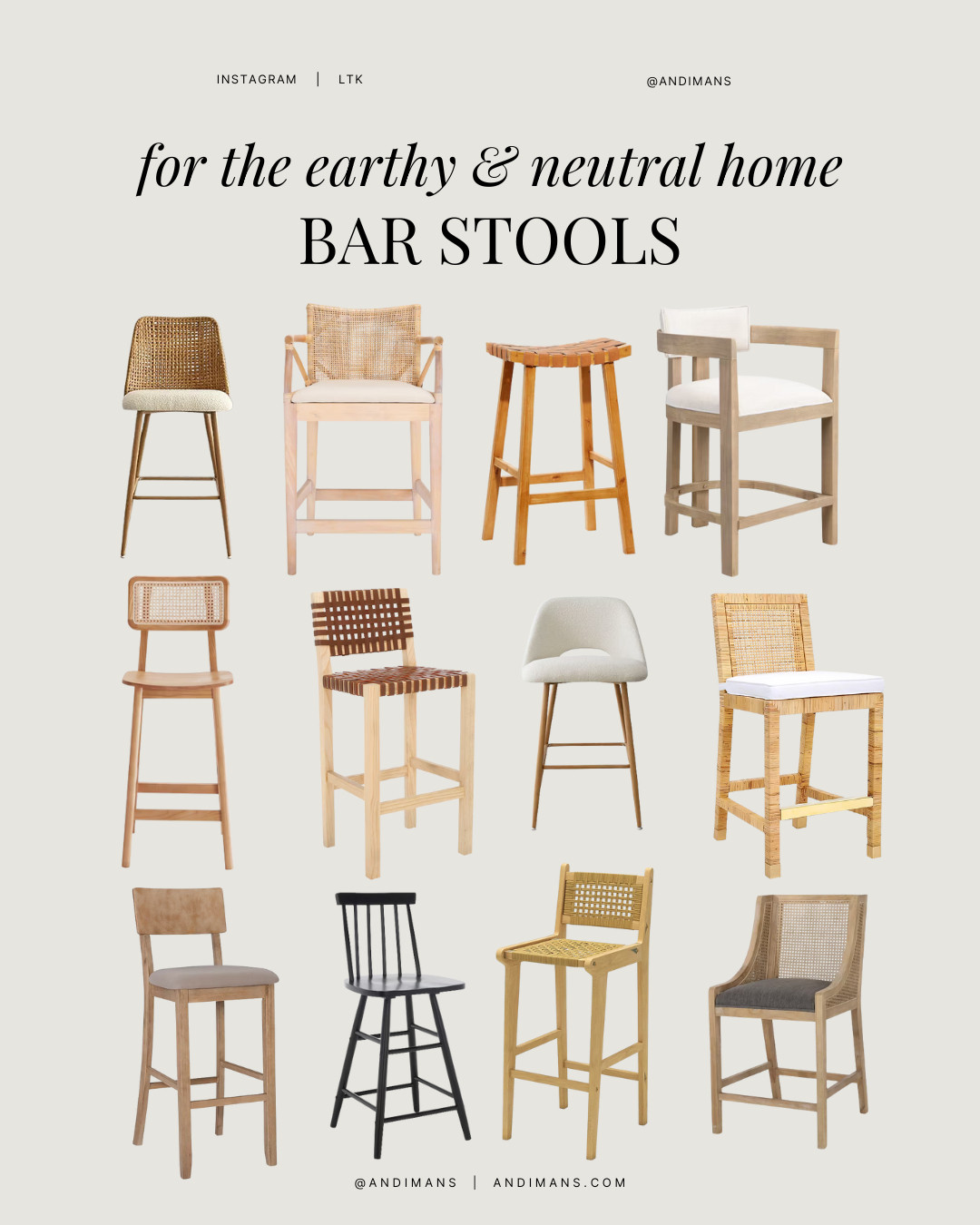 Looking for a bar-stool refresh? I've got some earthy ones that caught my eye! 

 #LTKHome #LTKSaleAlert #LTKFindsUnder100