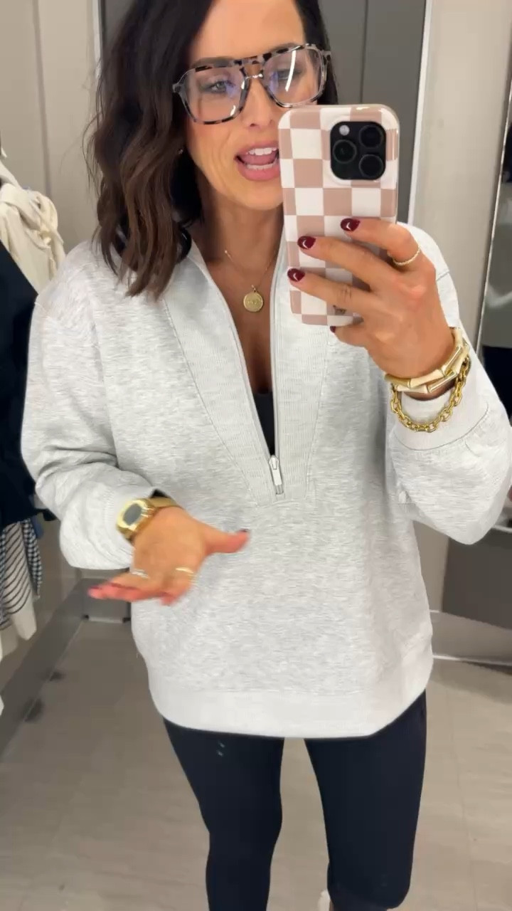 This Target pullover half zip is giving look for less! So easy to pair with leggings and has the perfect oversized fit! Aprilwilks VintagePickin Target new arrivals viral half zip pullover leggings outfit ideas casual outfit inspo 

#LTKFindsUnder50 #LTKootd #LTKFindsUnder100