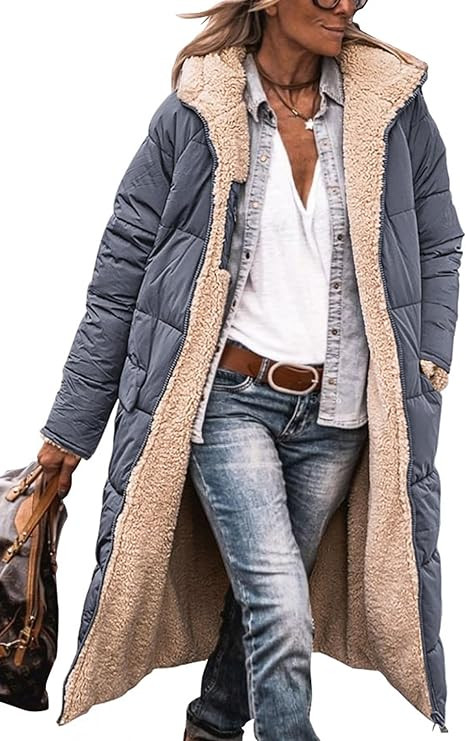 PRETTYGARDEN Women's 2024 Winter Fashion Clothes Oversized Shearling Fleece Long Coats Jackets | Amazon (US)