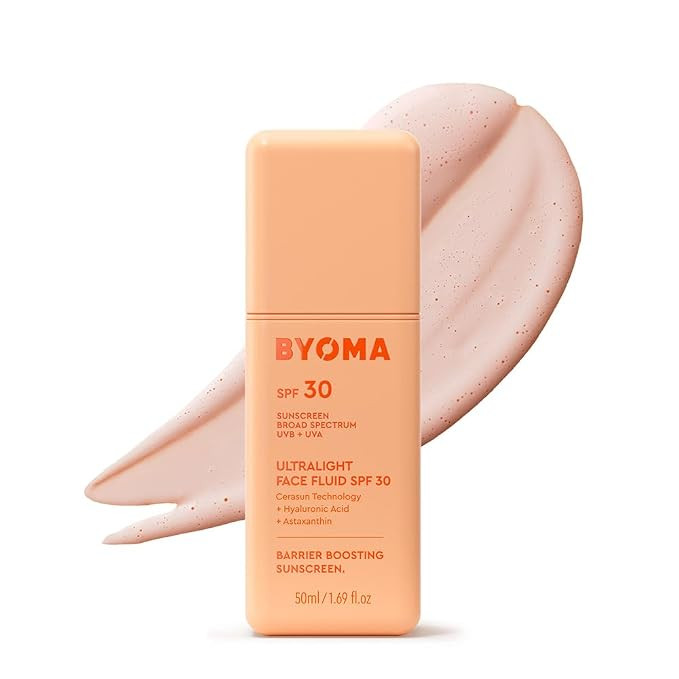 BYOMA SPF 30 Face Fluid - Ultra-Lightweight Facial Sunscreen for All Skin Tones - Luminous Glow, ... | Amazon (US)