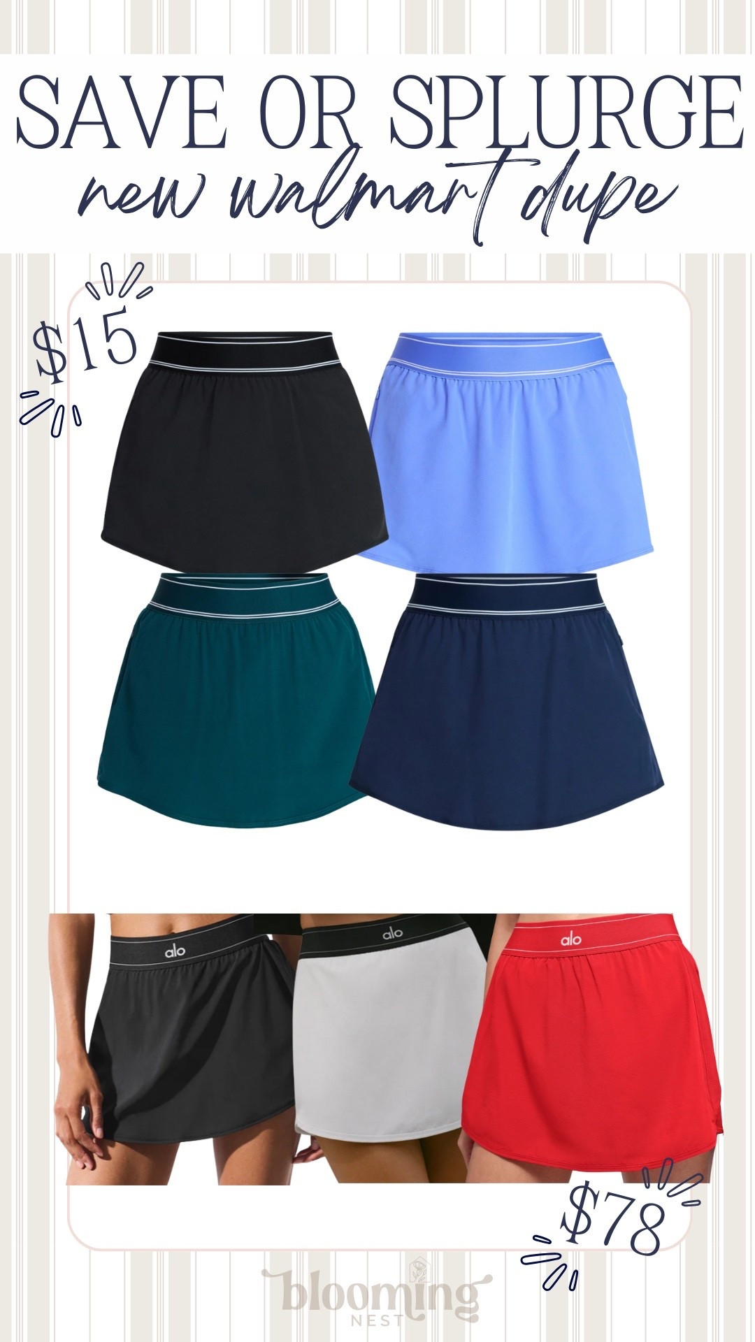 Walmart dupe! These are selling quick!

THEBLOOMINGNEST alo Walmart skirt athleisure skort 

#LTKSaleAlert #LTKSeasonal #LTKfitnessgoals