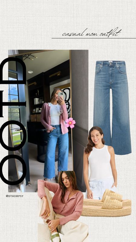 OOTD

casual mom outfit, easy outfit, jeans, slides, summer, spring 

#LTKfindsunder100 #LTKSeasonal #LTKstyletip
