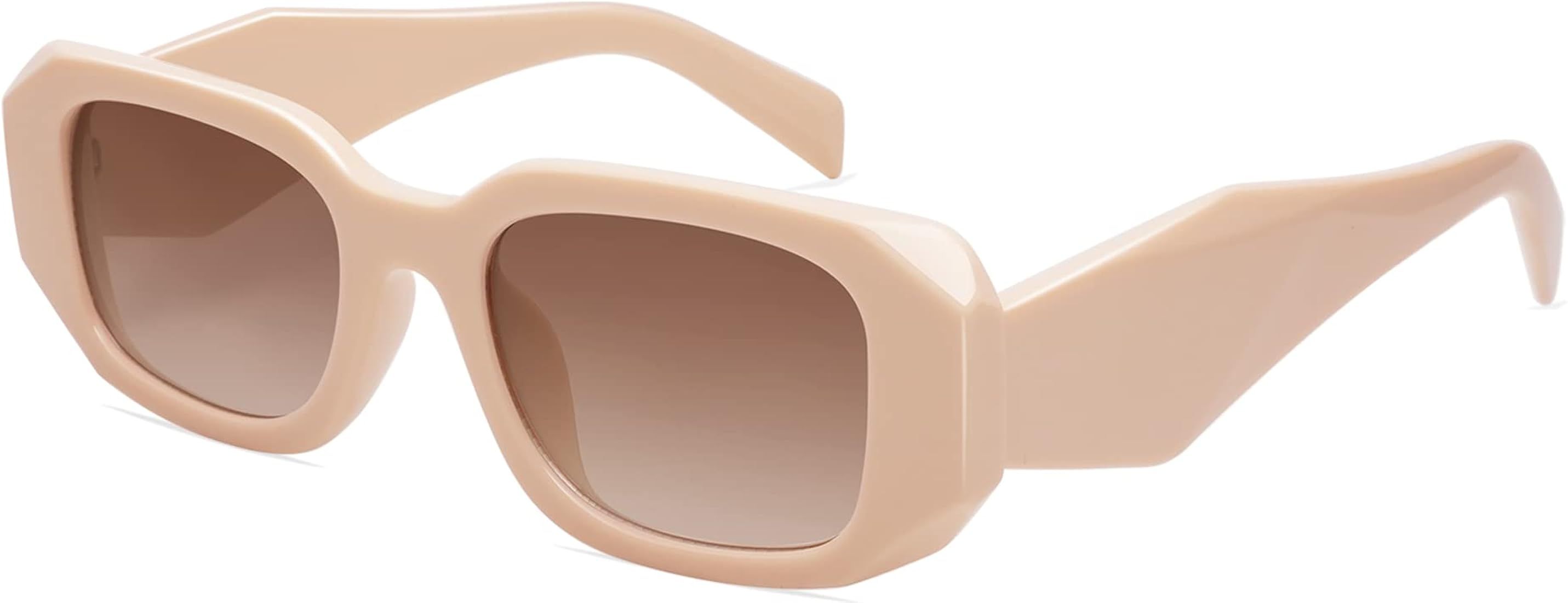 VANLINKER Trendy Rectangle Sunglasses for Women Men Retro Geometric Frame Vintage 90s Square Eyew... | Amazon (US)