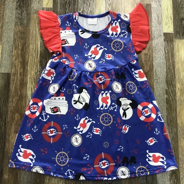 2021Popular Children Clothing Baby Girl's Summer Boutique Nautical Blue Dress | AliExpress (US)