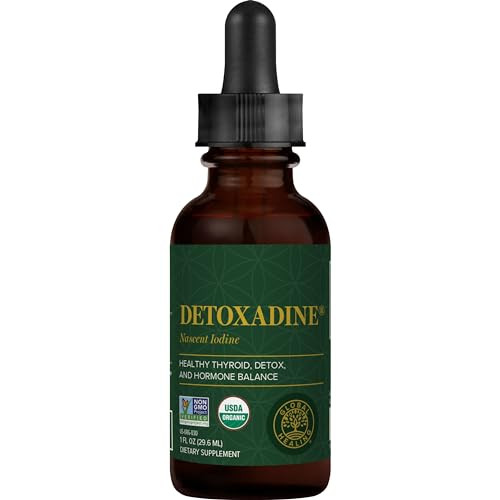 Global Healing Center - Detoxadine - Organic Nascent Liquid Iodine Supplement Drops for Thyroid S... | Amazon (US)