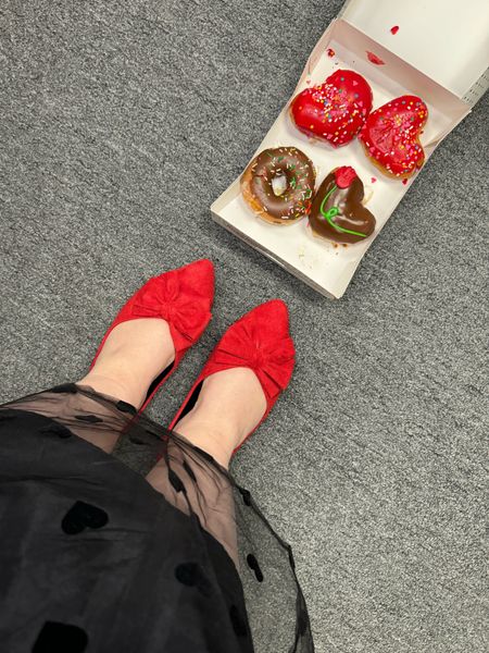 Cute donuts, even cuter shoes. I love adding pops of color with accessories. Red bottoms? Nah, red all over 🖤

#LTKworkwear #LTKshoecrush #LTKSeasonal