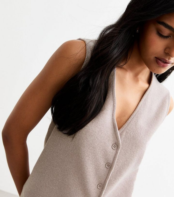 Brown Soft Touch Button Through Waistcoat
						
						Add to Saved Items
						Remove from Saved... | New Look (UK)