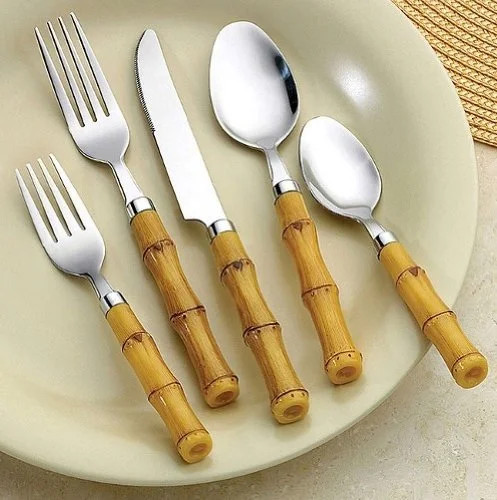 Bellamo  26 piece Bamboo Style Flatware set | Walmart (US)