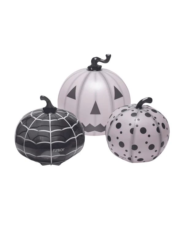 Light Up Halloween Pumpkin Black & White (3 Pack) | FUNBOY