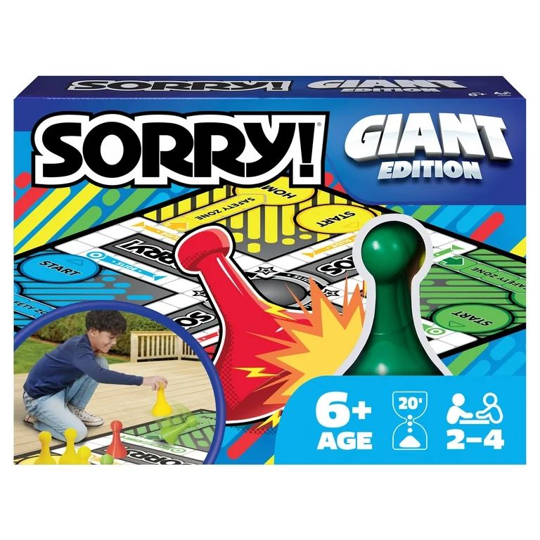 Sorry Board Game, Giant Edition Family Indoor Outdoor, For Kids 6 & Up - Walmart.com | Walmart (US)