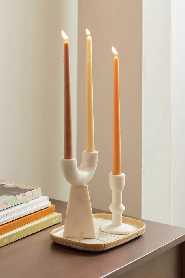 Marble Taper Candle Holder | Urban Outfitters (US and RoW)