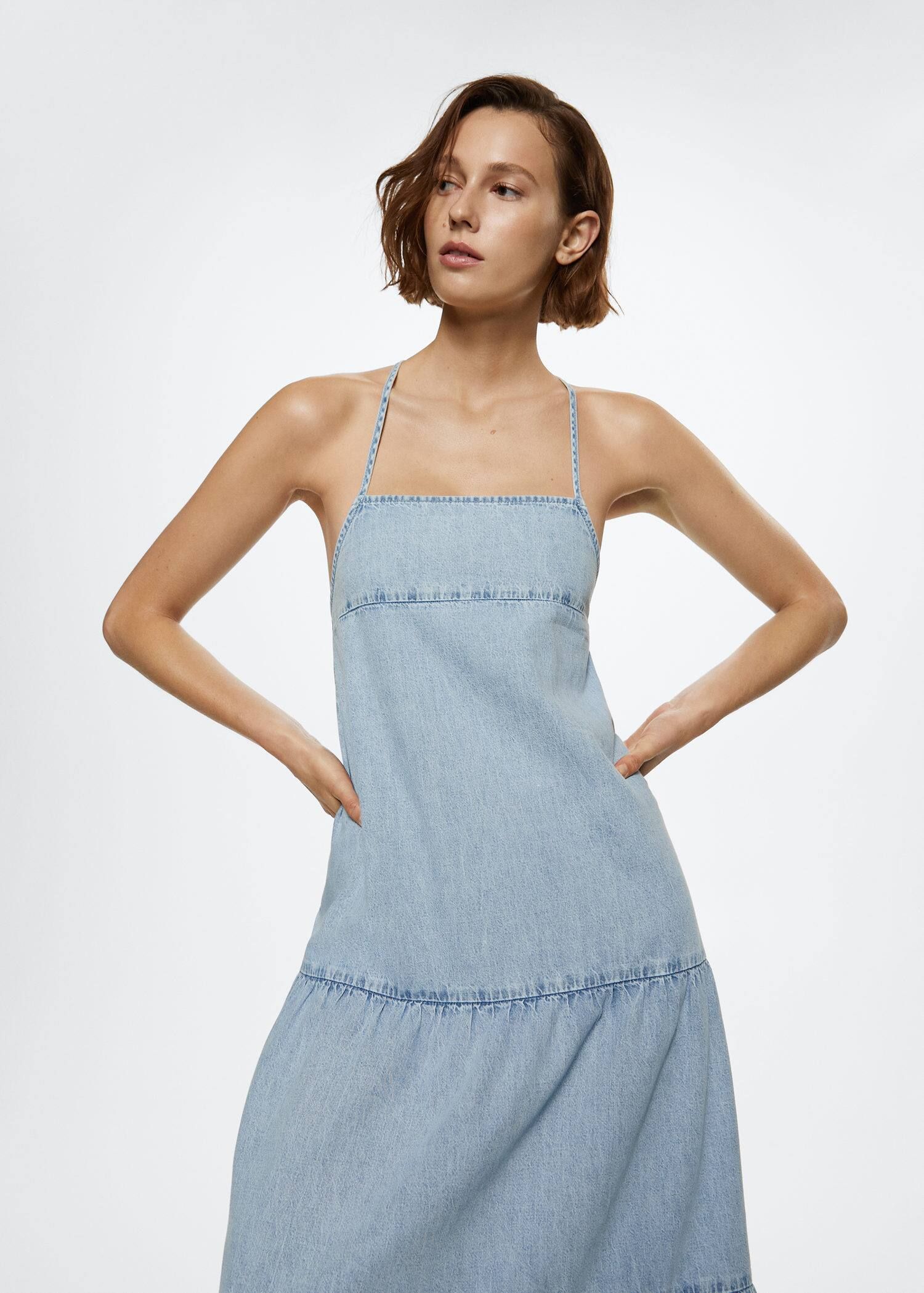 Frills denim dress | MANGO (US)