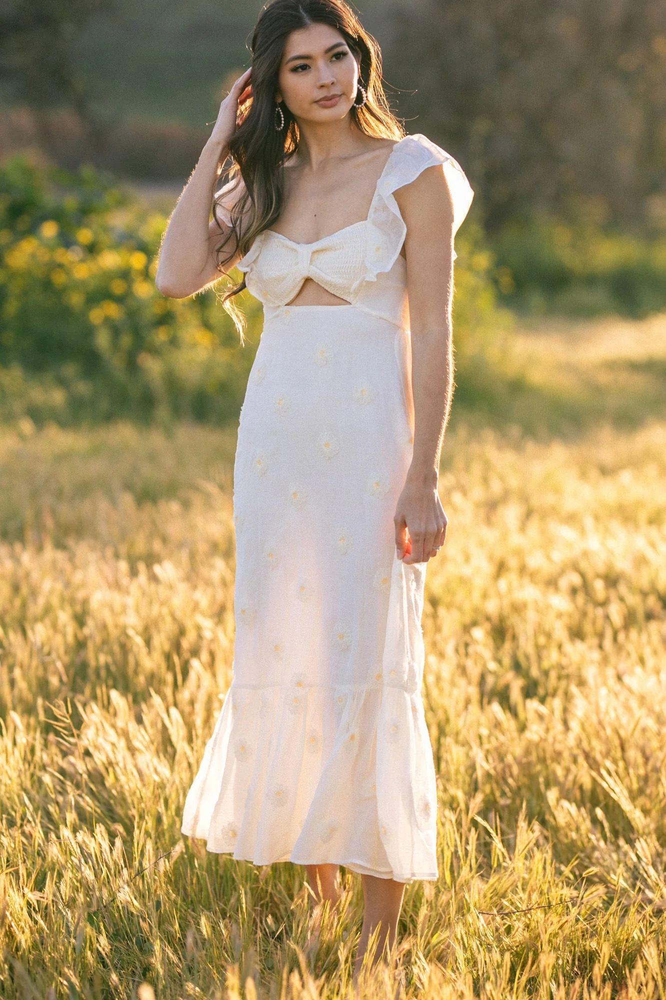 Cindy Smocked Floral Dress | Morning Lavender