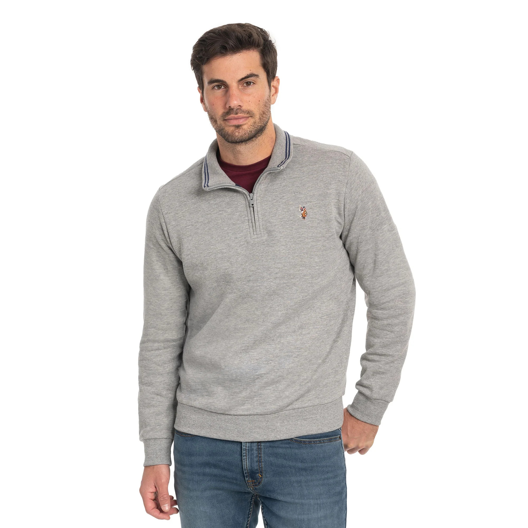 U.S. Polo Assn. Men's Fleece Quarter Zip Pullover | Walmart (US)