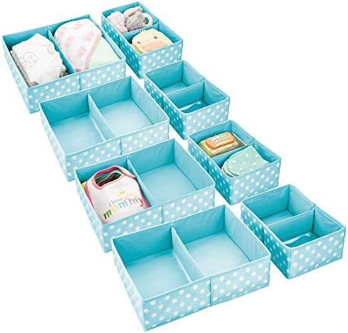 mDesign Soft Fabric Dresser Drawer and Closet Storage Organizer Set for Child/Kids Room, Nursery,... | Amazon (US)