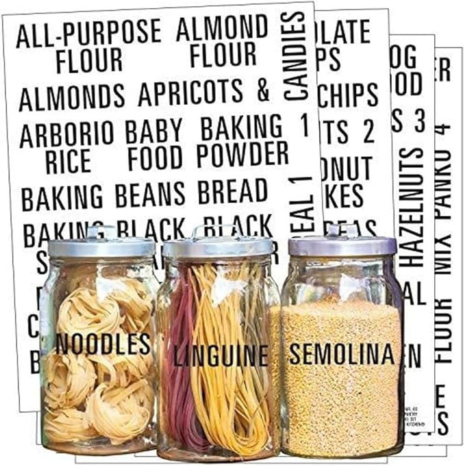 Talented Kitchen 224 Pantry Labels & Fridge – Bold All Caps Kitchen Pantry Names & Fridge – F... | Amazon (US)
