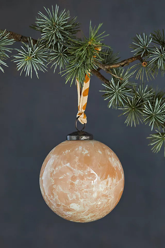 Sandy Swirls Glass Globe Ornament | Anthropologie (US)