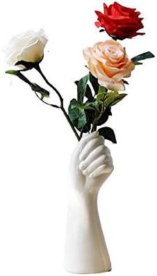 Ceramic Flower Vase Nordic Style Hand Shape Sculpture Vase, Lucakuins Flower Planter Pot Ornament... | Amazon (CA)