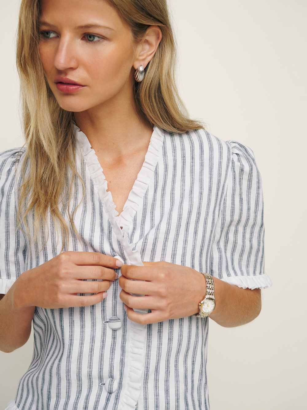 Bess Linen Top | Reformation (Global)
