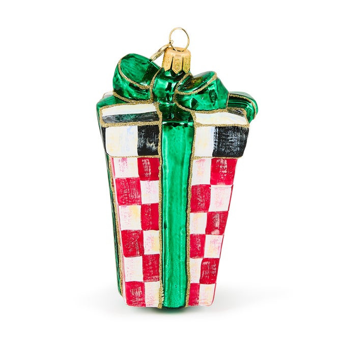 Check It Out Gift Glass Ornament | MacKenzie-Childs