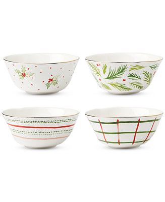 Bayberry All-Purpose Porcelain Bowls, Set of 4 | Macy's