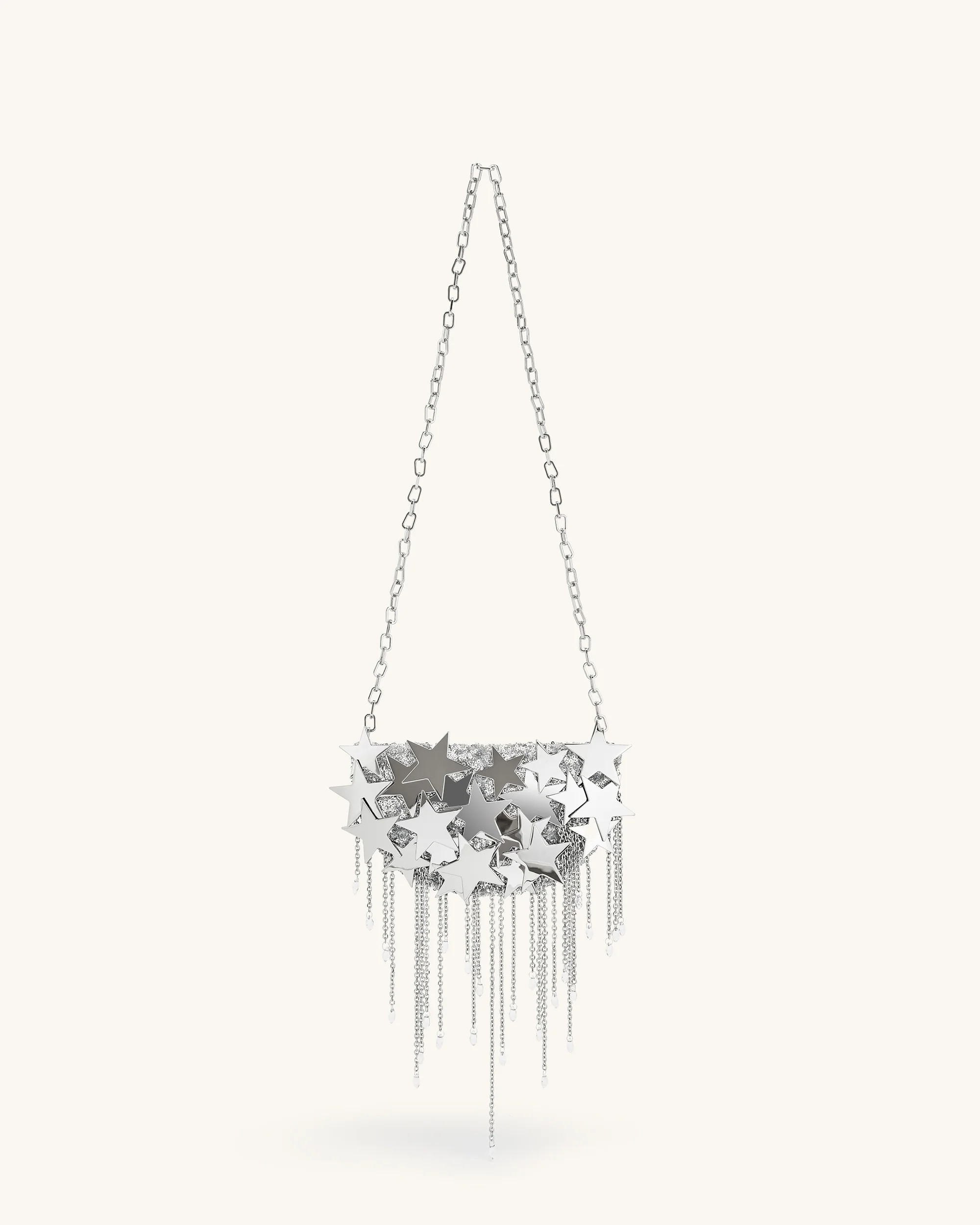 Anika Star-Embellished Chain Bag - Silver | JW PEI US
