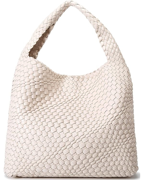 Fashion Woven Purse for Women Top-handle Shoulder Bag Soft Summer Hobo Tote Bag | Amazon (US)