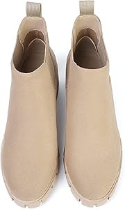 GOUPSKY Women Chelsea Boots Comfortable Lug Sole Slip On Ankle Booties | Amazon (US)
