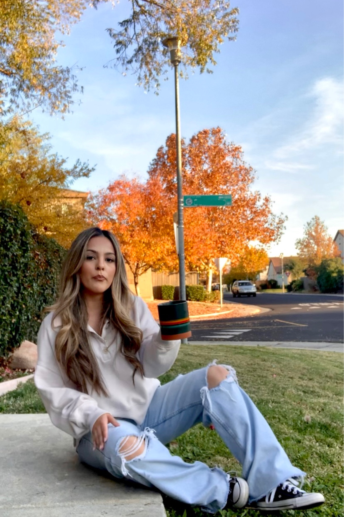 Abercrombie style , Abercrombie crewneck, fall ootd, Zara jeans, Pendleton mug 

#LTKcurves #LTKCyberweek