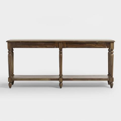 Burnt Alder Wood Everett Foyer Table | World Market