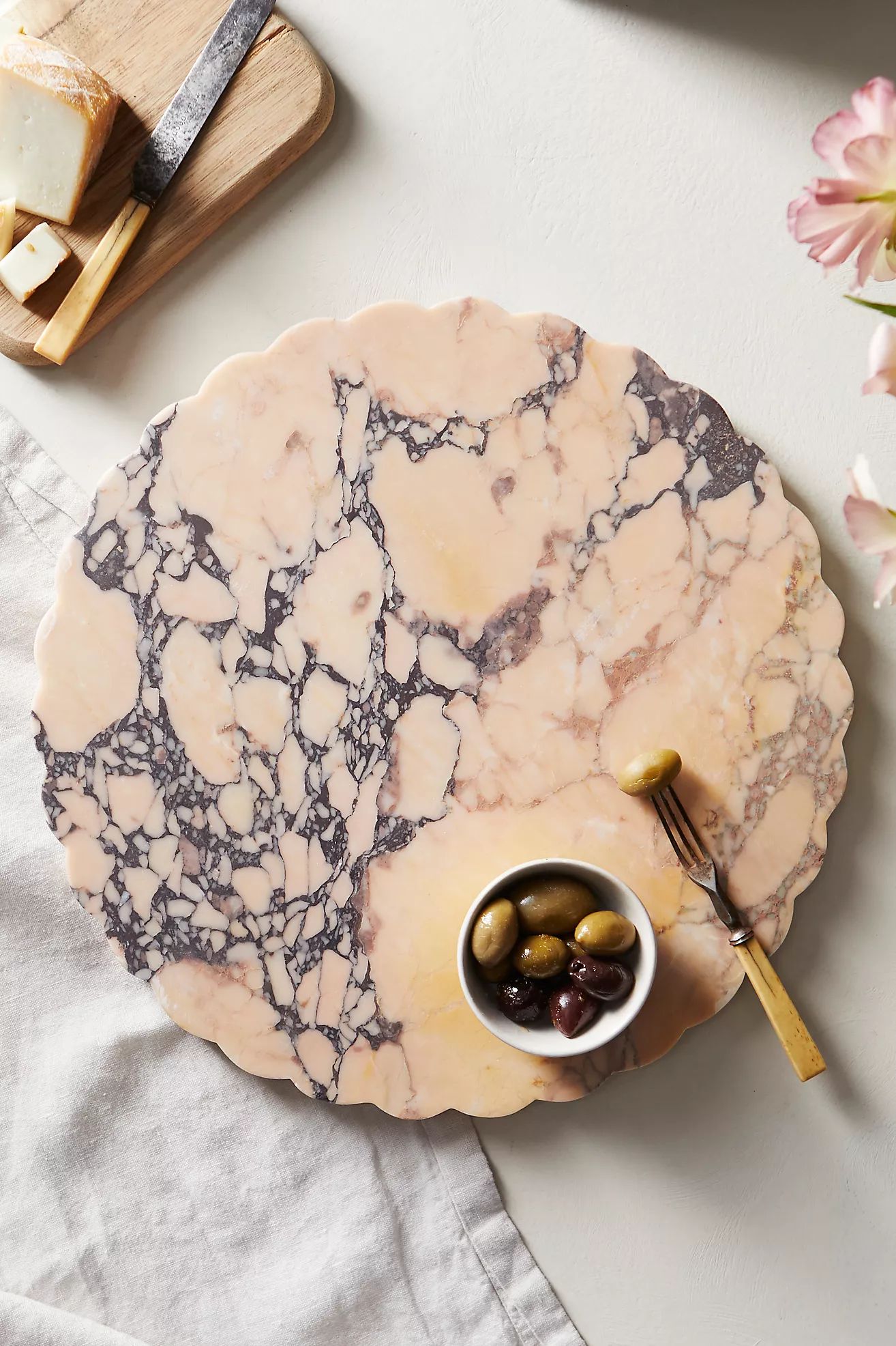 Scalloped Breccia Marble Serving Board | Anthropologie (US)