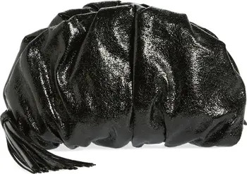 Ruched Faux Leather Clutch | Nordstrom