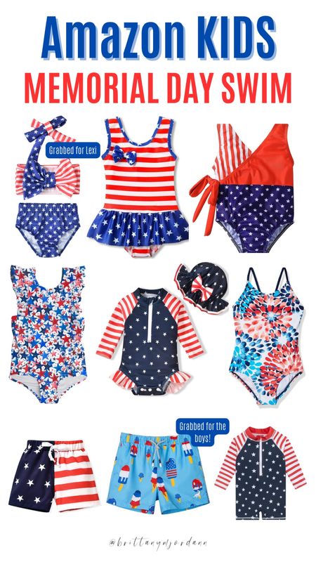 Memorial Day bathing suits for kids.
Toddler girls. Toddler boy. Baby. Fourth of July bathing suit

#LTKKids #LTKSeasonal