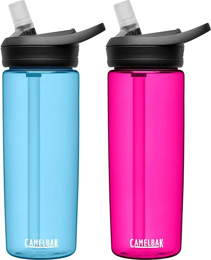 CamelBak eddy+ BPA Free Water Bottle, 20 oz, 2-Pack, True Blue / Deep Magenta | Amazon (US)