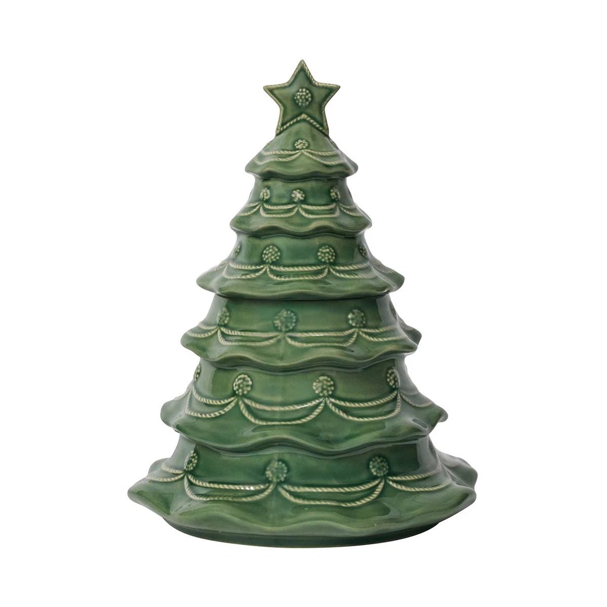 Berry & Thread Christmas Tree Cookie Jar With Lid - Basil | Wayfair North America