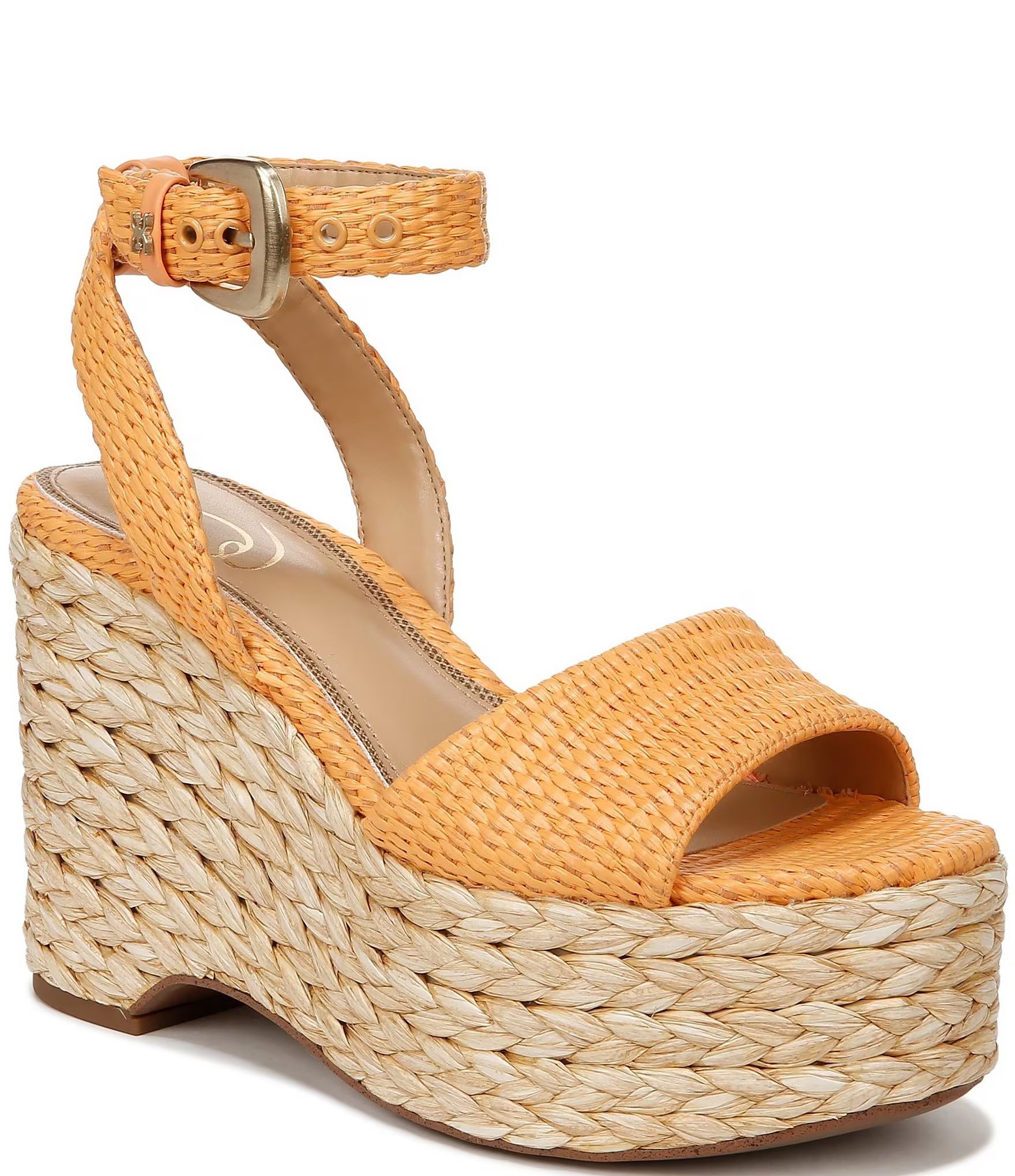 April Raffia Braided Platform Woven Espadrille Wedge Sandals | Dillard's