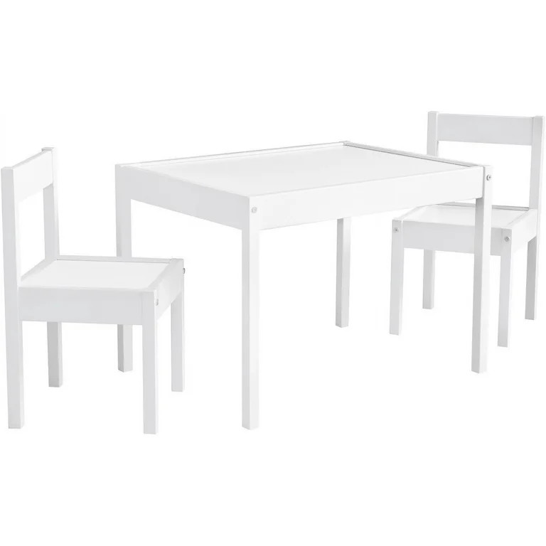 Your Zone Child 3-Piece Table and Chairs Set, in White Age Group 1 to 5 Years Old. | Walmart (US)