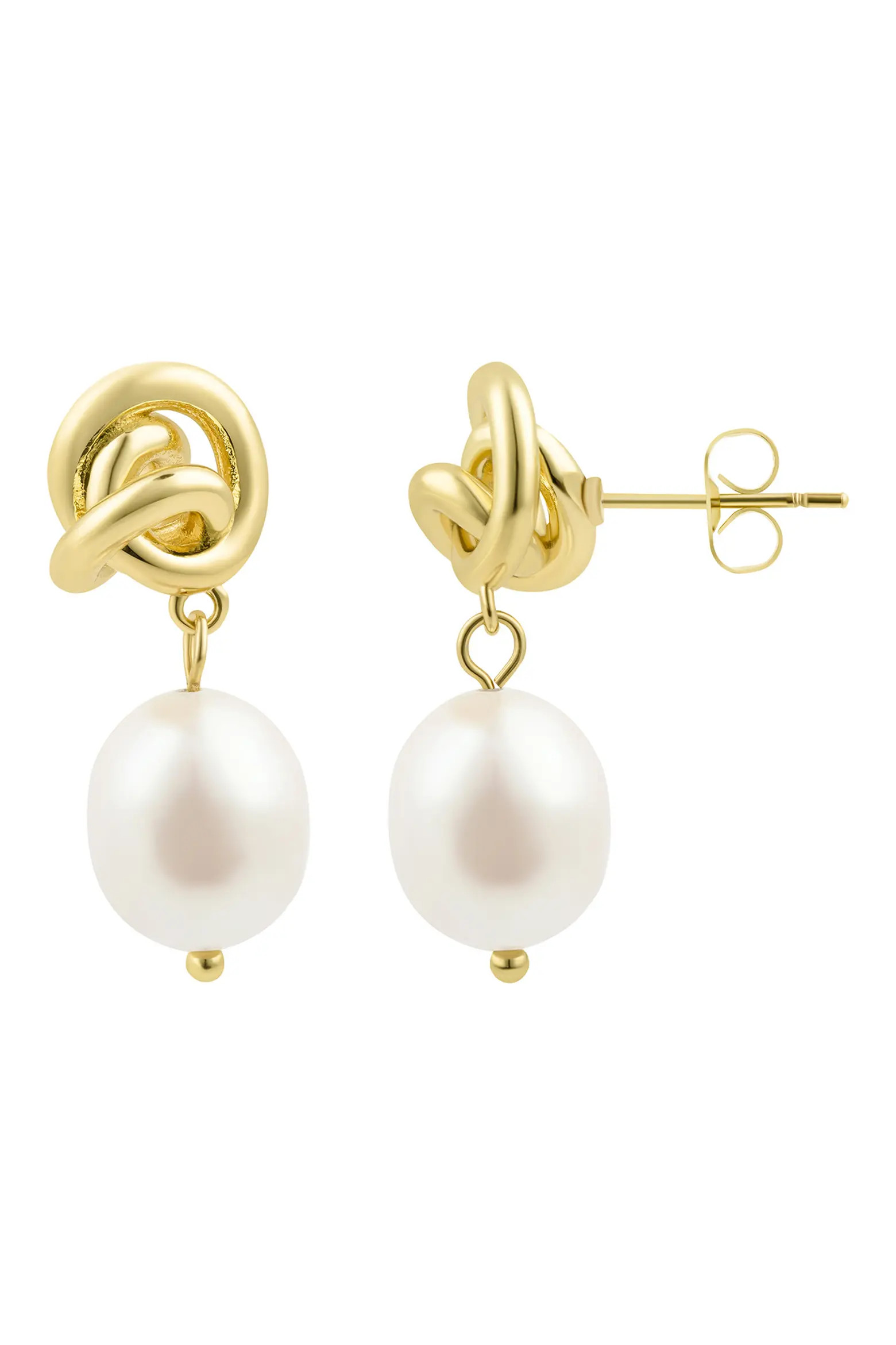 Adornia Knot & Freshwater Pearl Drop Earrings (Women) | Nordstromrack | Nordstrom Rack